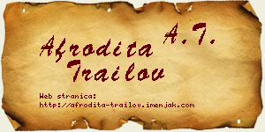 Afrodita Trailov vizit kartica